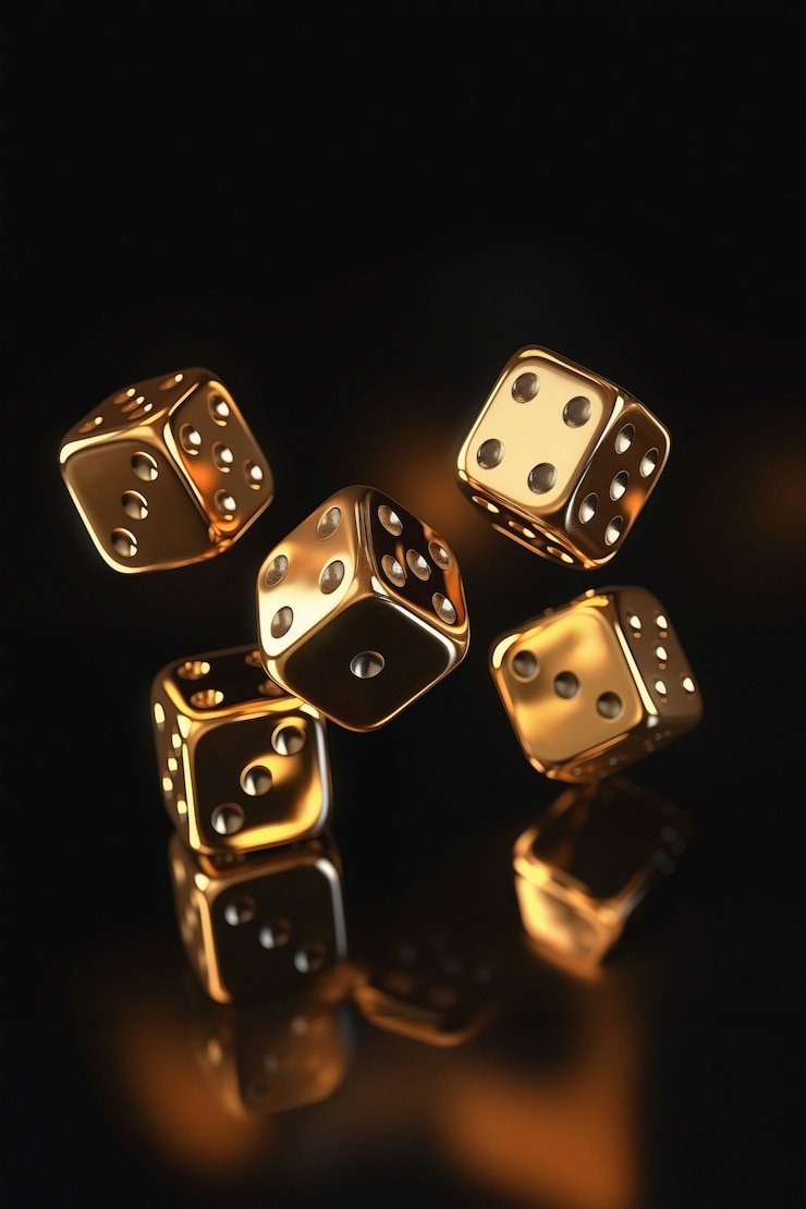 Poker chips and cards laid out on a felt table